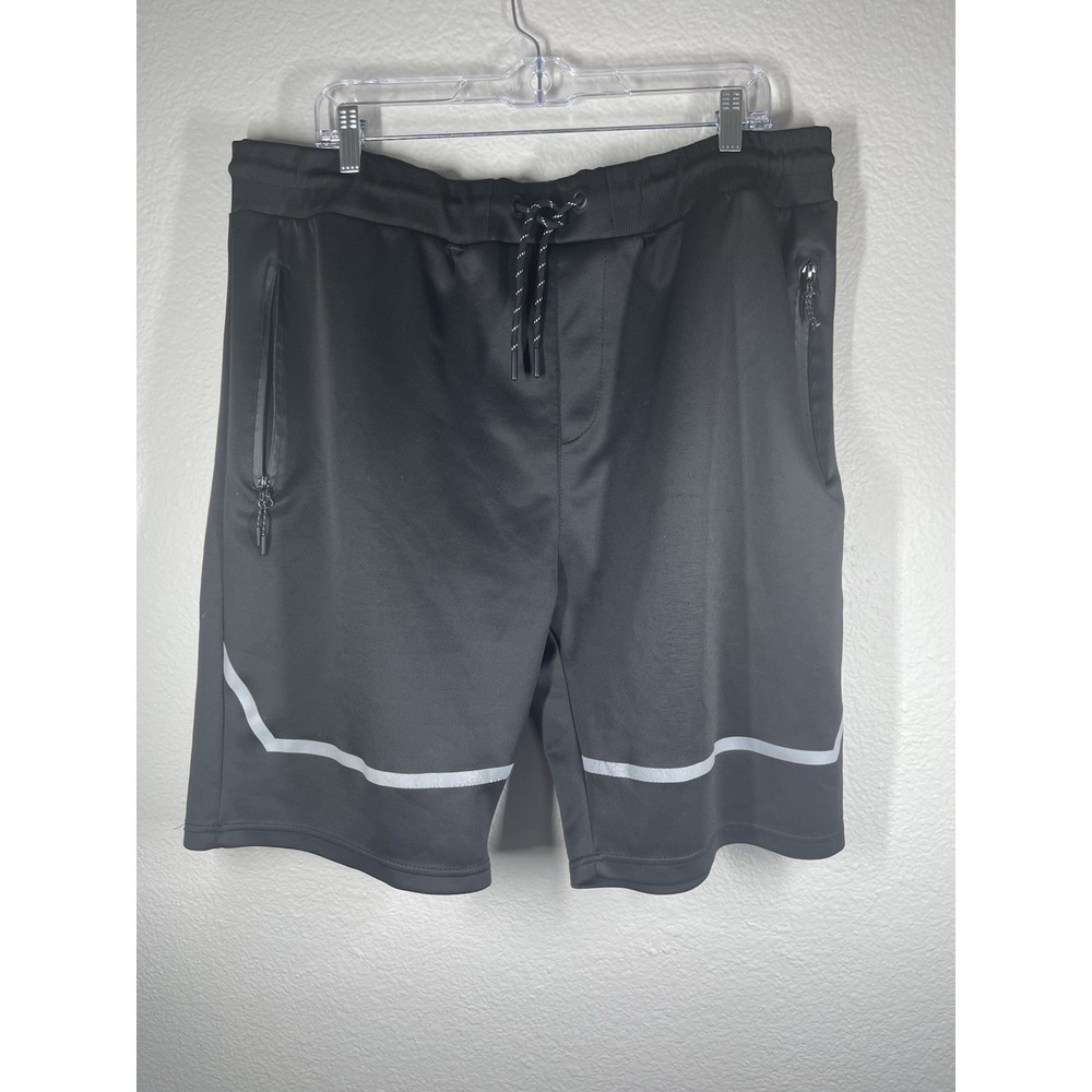 Fried Denim Polyester Spandex Shorts  Men's 36 Black  Stretch Sz 3XL  workout